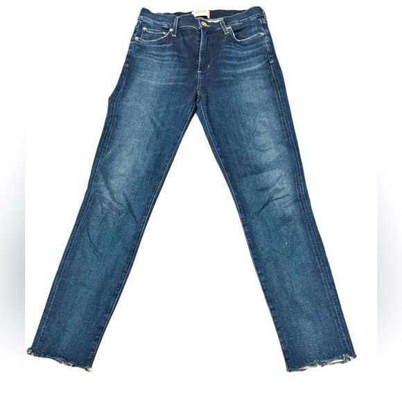 Women’s AGOLDE Sophie Crop Denim Jeans Size 27 Blue Denim Stretchy - Picture 1 of 10